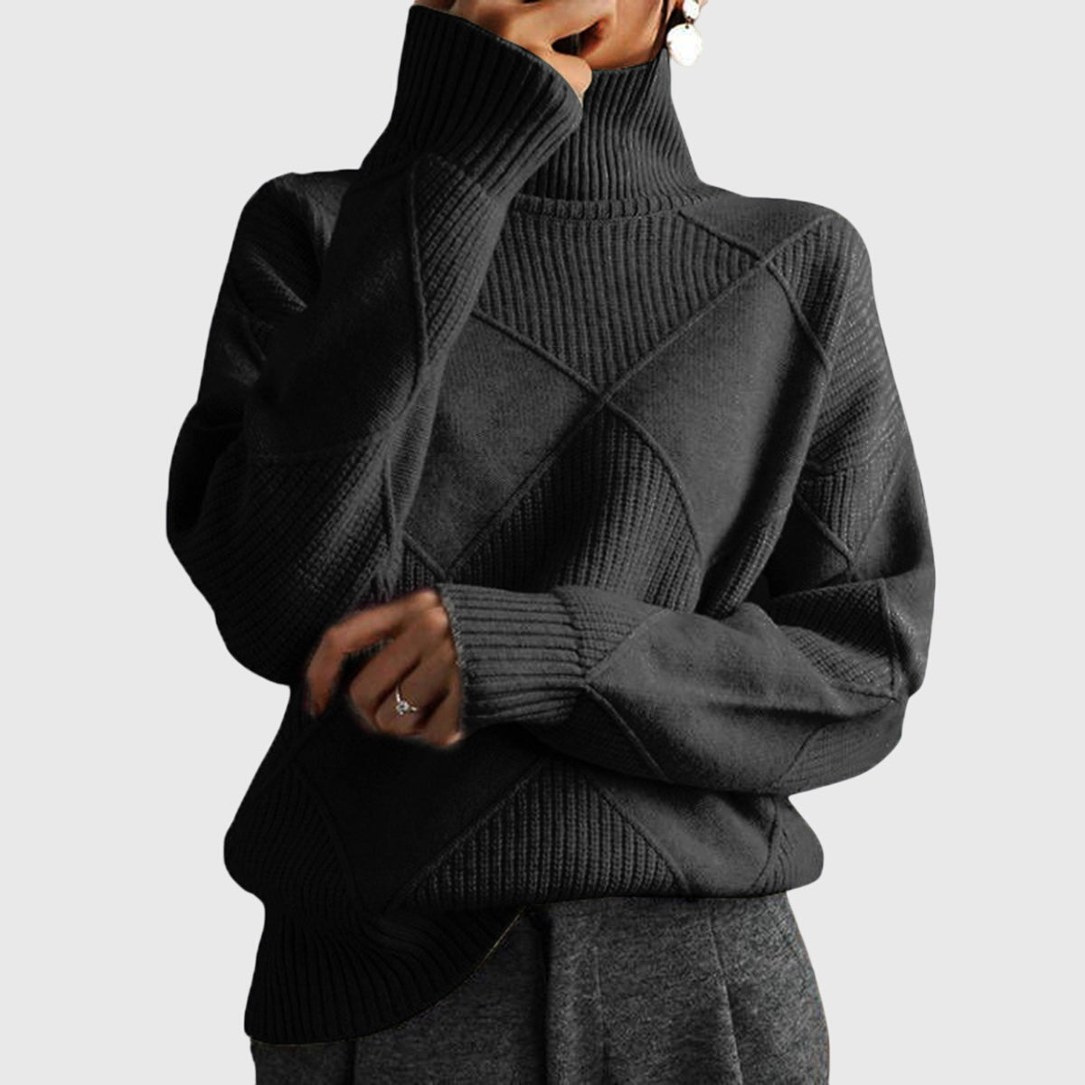 Hudson Textured Turtleneck