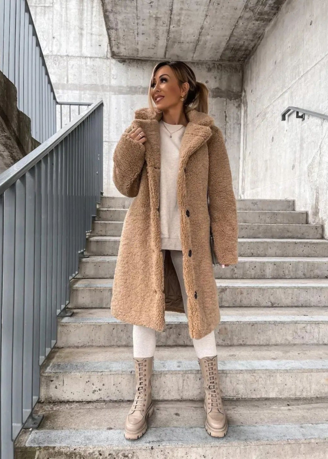 AXELLE™ | Long Coat with Wide Collar