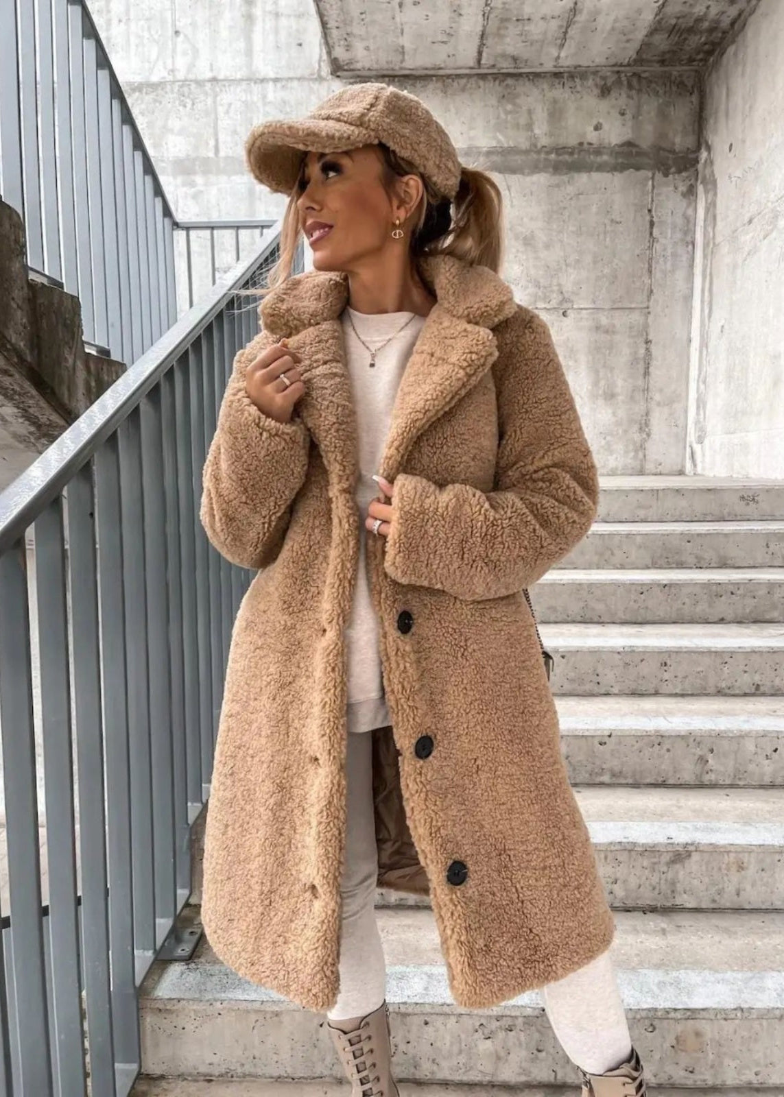 AXELLE™ | Long Coat with Wide Collar
