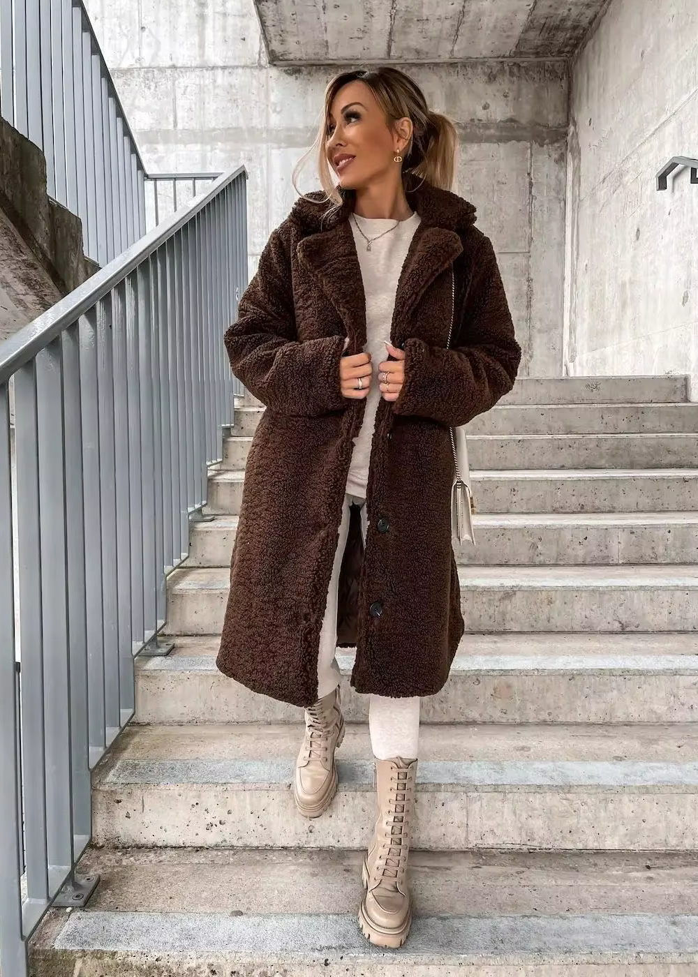 AXELLE™ | Long Coat with Wide Collar