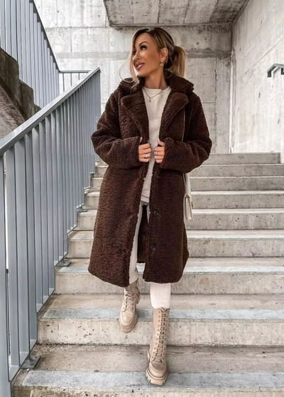 AXELLE™ | Long Coat with Wide Collar
