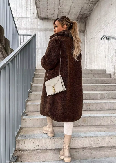 AXELLE™ | Long Coat with Wide Collar