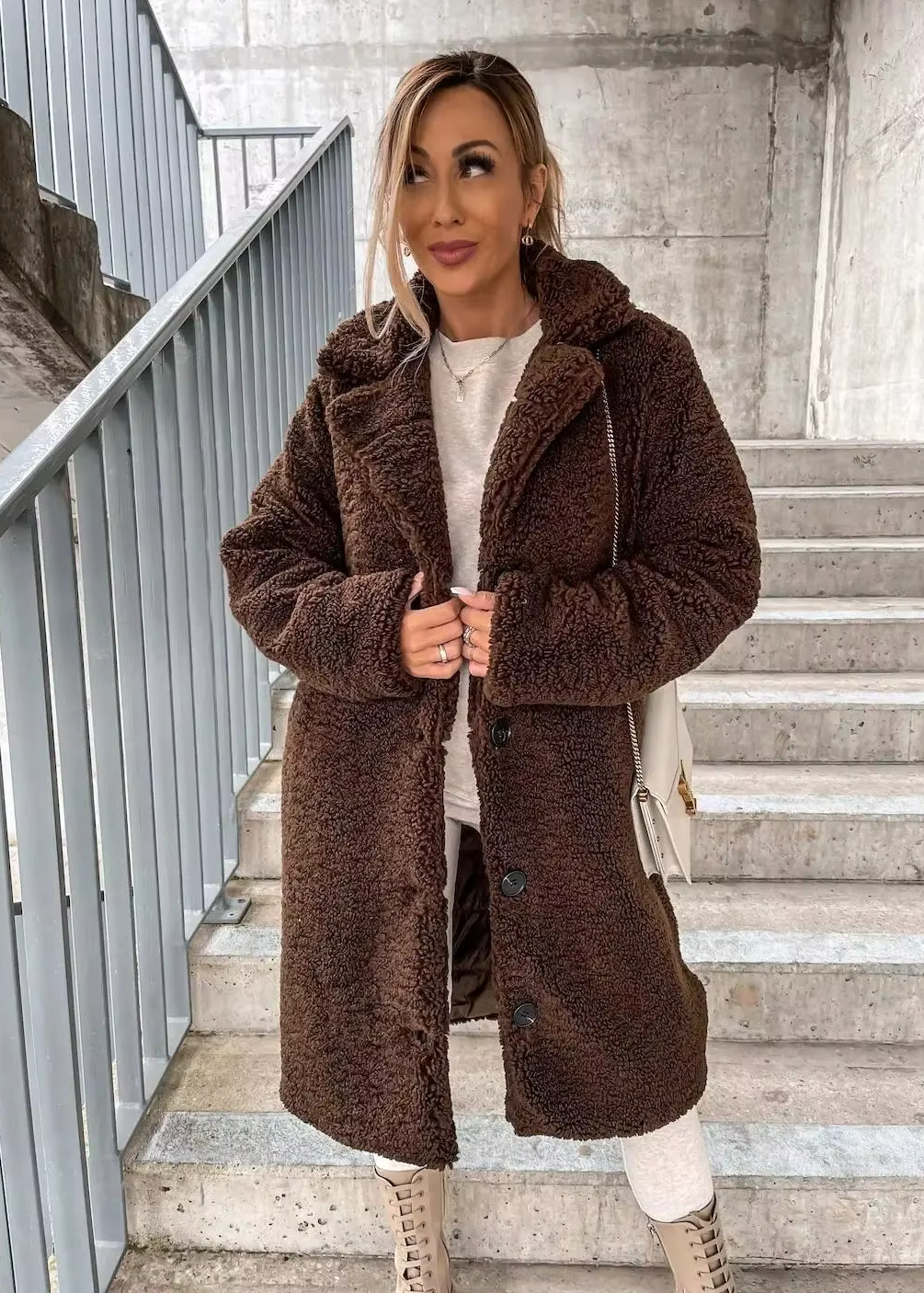 AXELLE™ | Long Coat with Wide Collar