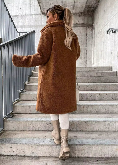 AXELLE™ | Long Coat with Wide Collar