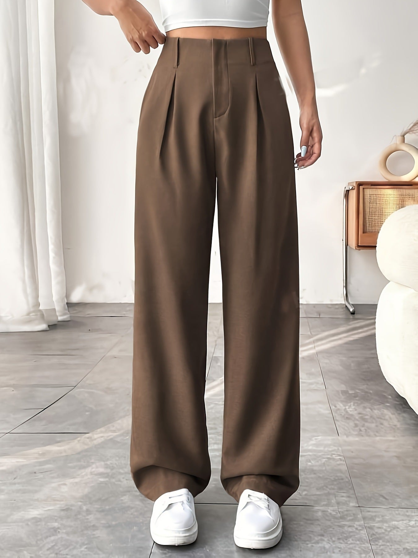 MONTCLAIR™ | Elegant Pleated Wide-Leg Trousers