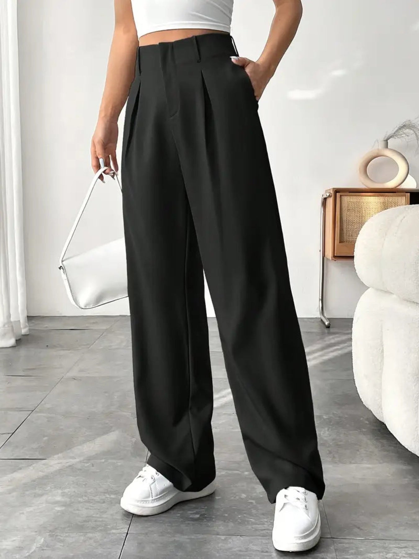 MONTCLAIR™ | Elegant Pleated Wide-Leg Trousers