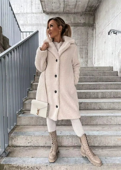 AXELLE™ | Long Coat with Wide Collar