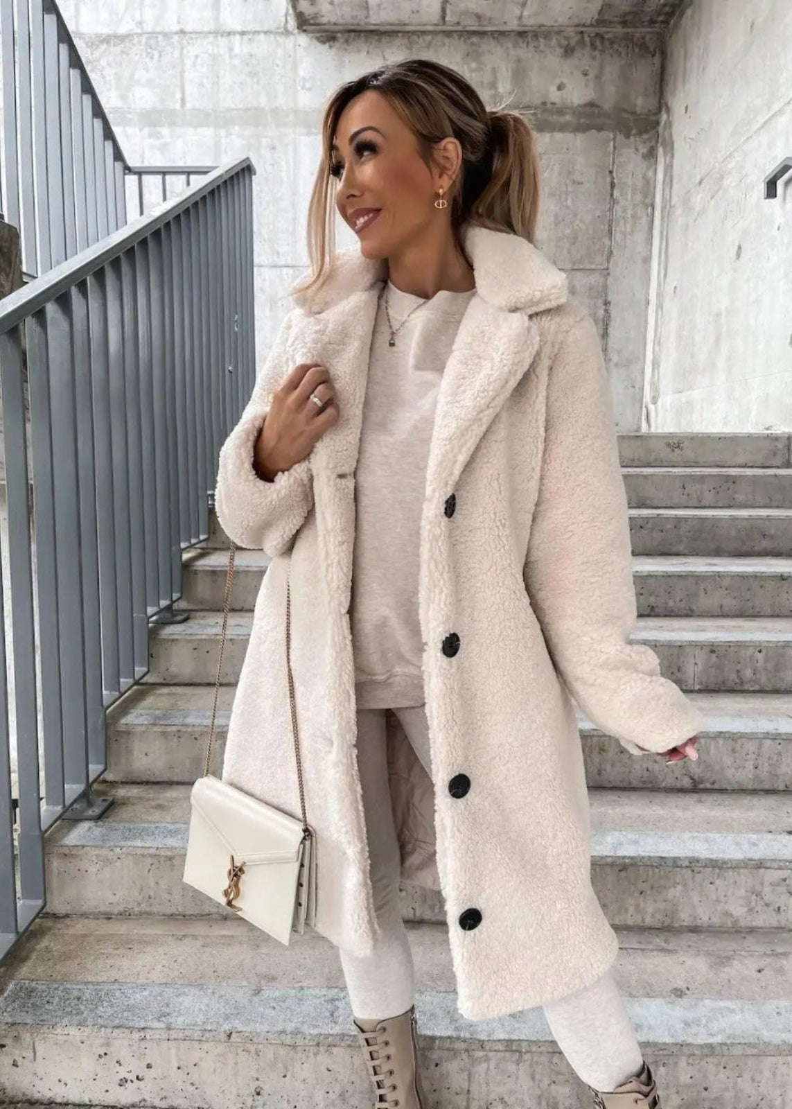 AXELLE™ | Long Coat with Wide Collar