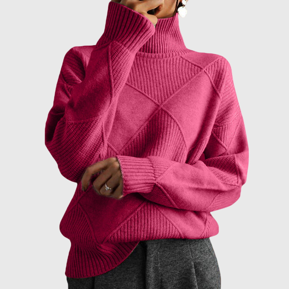 Hudson Textured Turtleneck