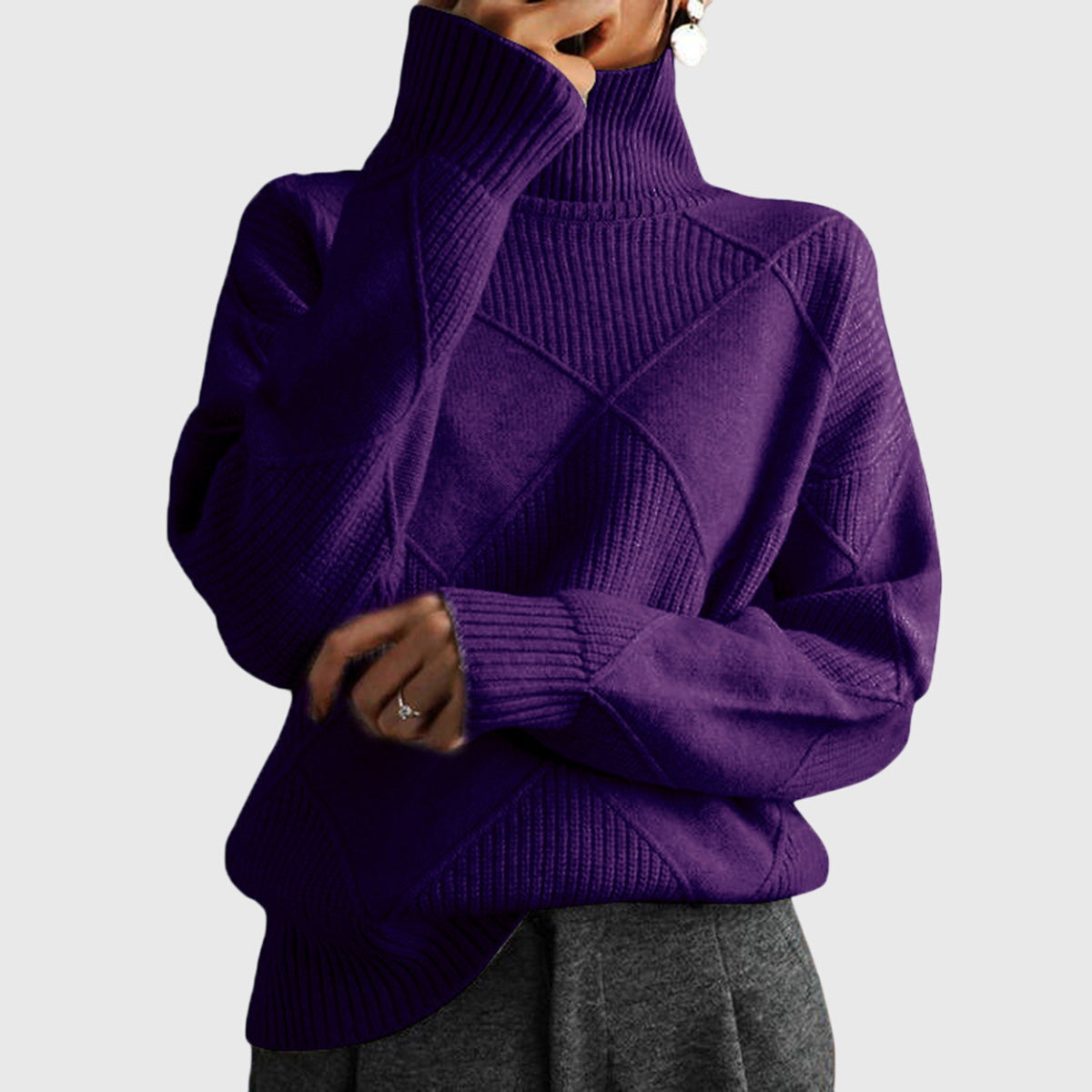 Hudson Textured Turtleneck