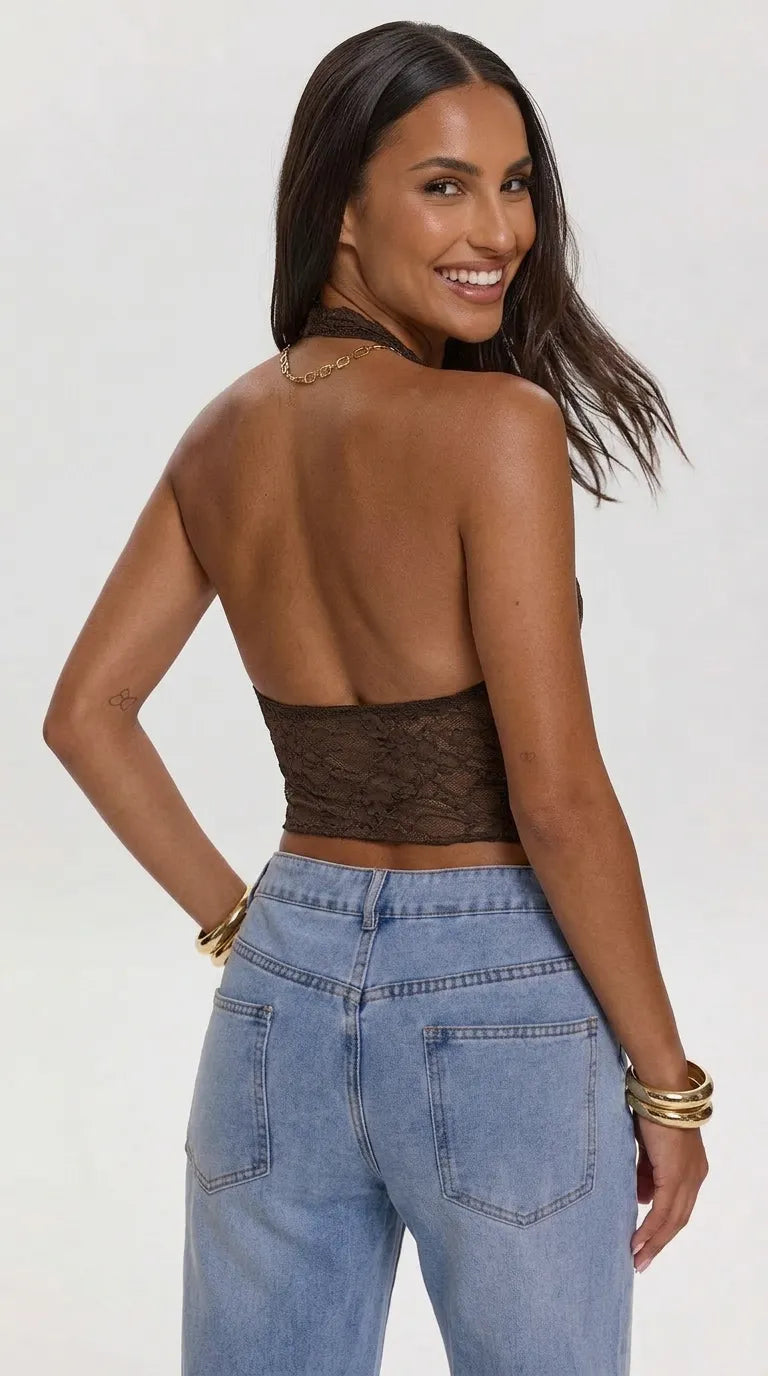 Sienna Lace Halter Corset