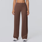 Sanded Wide-Leg Yoga Pants