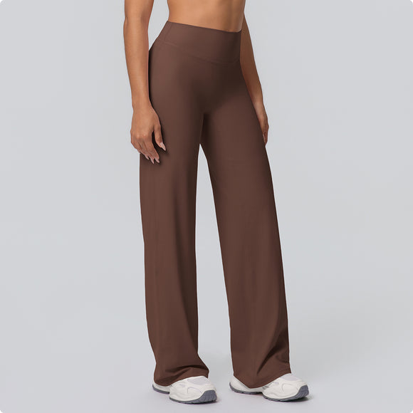 Sanded Wide-Leg Yoga Pants