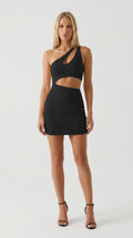 Luna Asymmetric Cut-Out Mini Dress