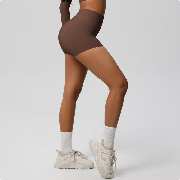 Sanded High Waist Yoga Shorts