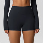 Sanded High Waist Yoga Shorts
