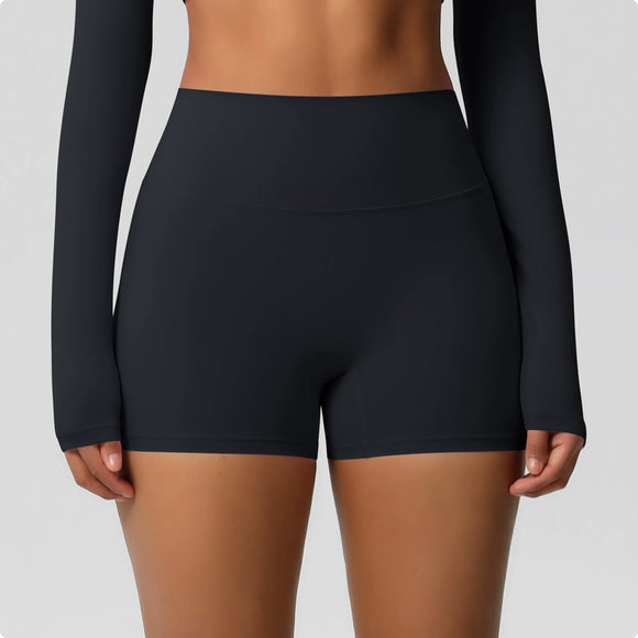 Sanded High Waist Yoga Shorts