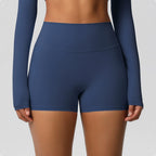 Sanded High Waist Yoga Shorts