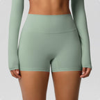 Sanded High Waist Yoga Shorts