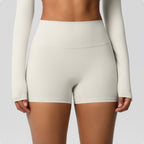 Sanded High Waist Yoga Shorts