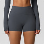 Sanded High Waist Yoga Shorts