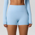 Sanded High Waist Yoga Shorts