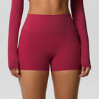 Sanded High Waist Yoga Shorts