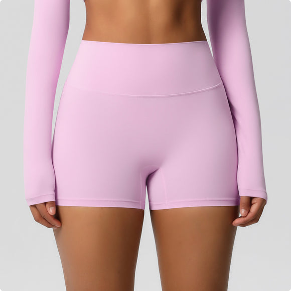 Sanded High Waist Yoga Shorts