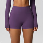 Sanded High Waist Yoga Shorts