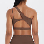 Sanded One-Shoulder Crop