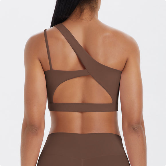 Sanded One-Shoulder Crop