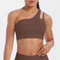 Sanded One-Shoulder Crop