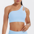 Sanded One-Shoulder Crop