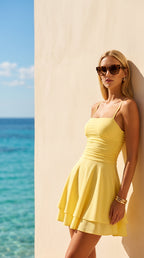 Solene Ruched Mini Dress