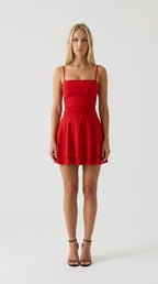 Solene Ruched Mini Dress